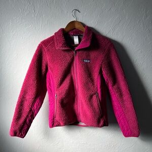 Women's Patagonia Magenta Retro-X
Deep Pile Sherpa Fleece Bomber Jacket Coat M